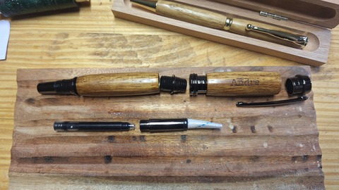Pre-assembly. This photo also shows the custom laser engraving we can do for you.